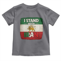 I Stand With Iran Toddler T Shirt Free Iran Support Persian Lion Flag