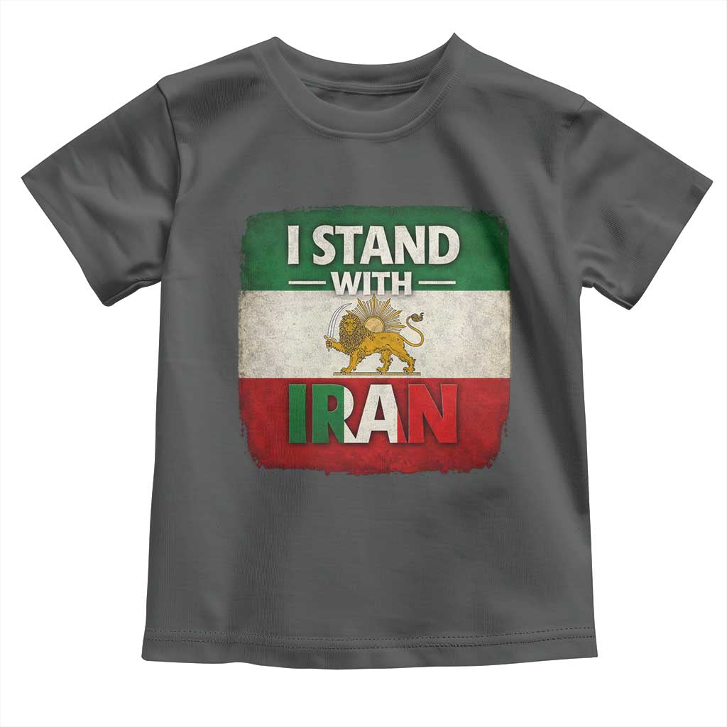 I Stand With Iran Toddler T Shirt Free Iran Support Persian Lion Flag