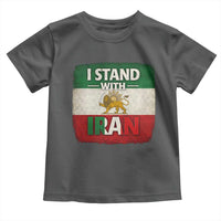 I Stand With Iran Toddler T Shirt Free Iran Support Persian Lion Flag