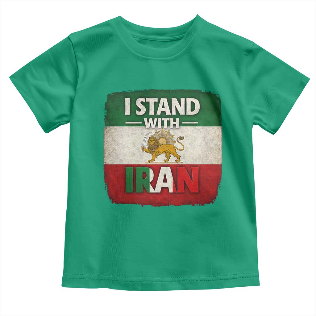 I Stand With Iran Toddler T Shirt Free Iran Support Persian Lion Flag