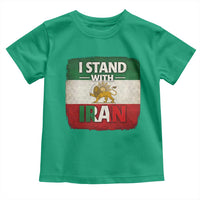 I Stand With Iran Toddler T Shirt Free Iran Support Persian Lion Flag