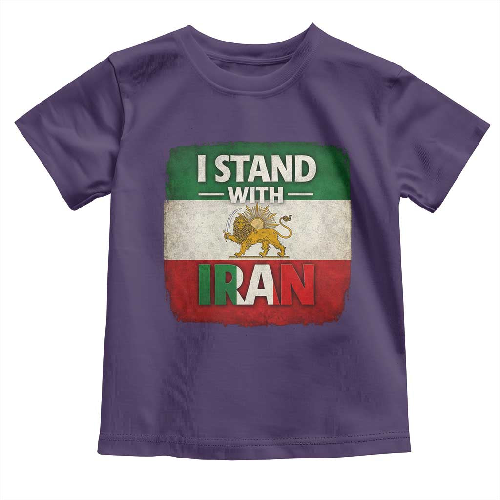 I Stand With Iran Toddler T Shirt Free Iran Support Persian Lion Flag