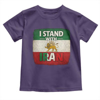 I Stand With Iran Toddler T Shirt Free Iran Support Persian Lion Flag
