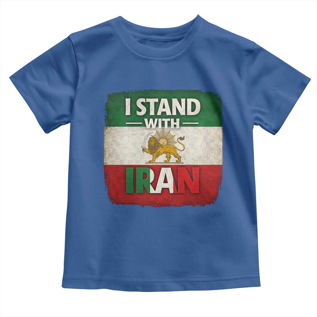 I Stand With Iran Toddler T Shirt Free Iran Support Persian Lion Flag