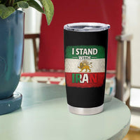 I Stand With Iran Tumbler Cup Free Iran Support Persian Lion Flag