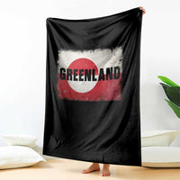 Greenland Pride Patriotic Greenlander Heritage Vintage Flag Throw Blanket