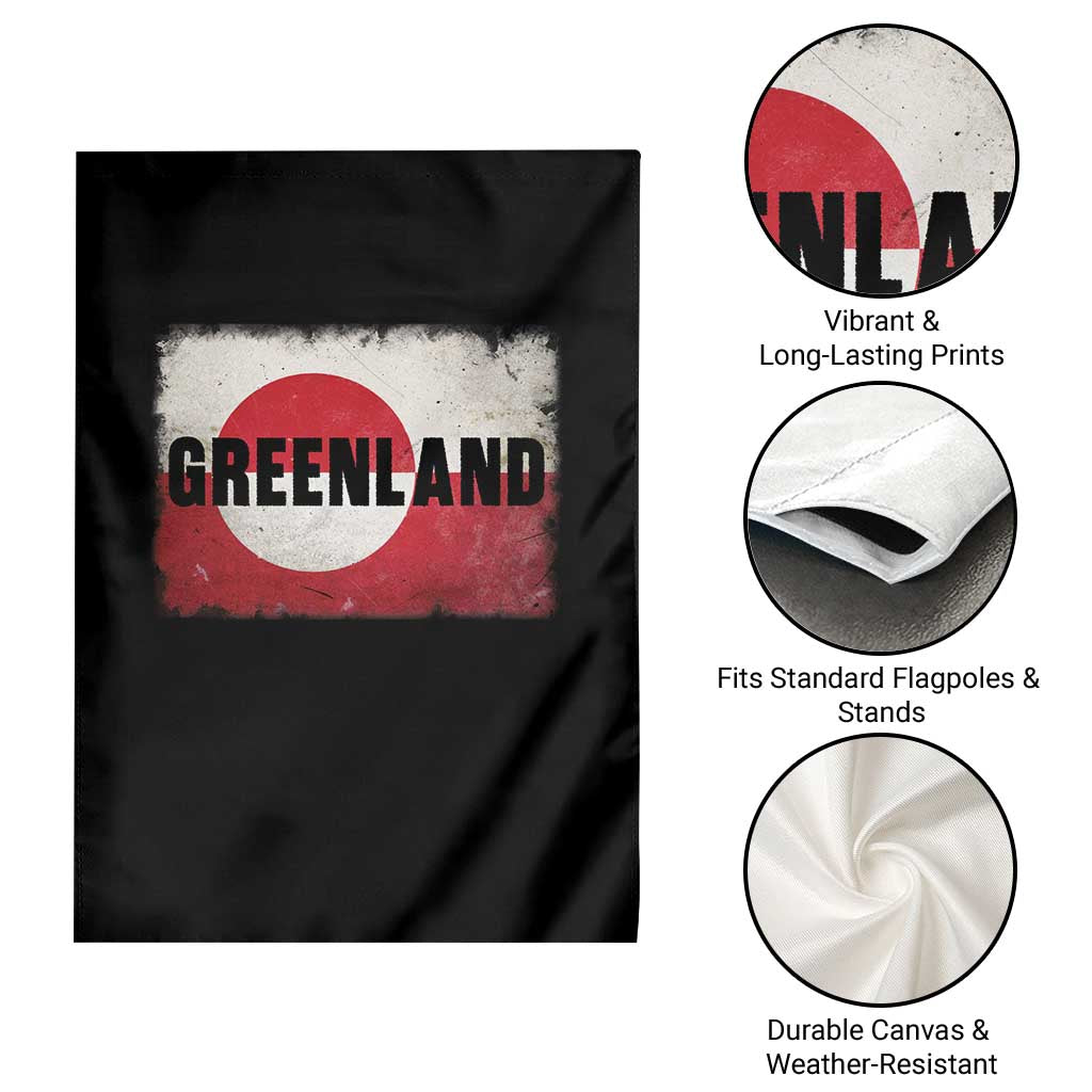 Greenland Pride Patriotic Greenlander Heritage Vintage Flag Garden Flag