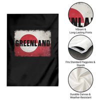 Greenland Pride Patriotic Greenlander Heritage Vintage Flag Garden Flag