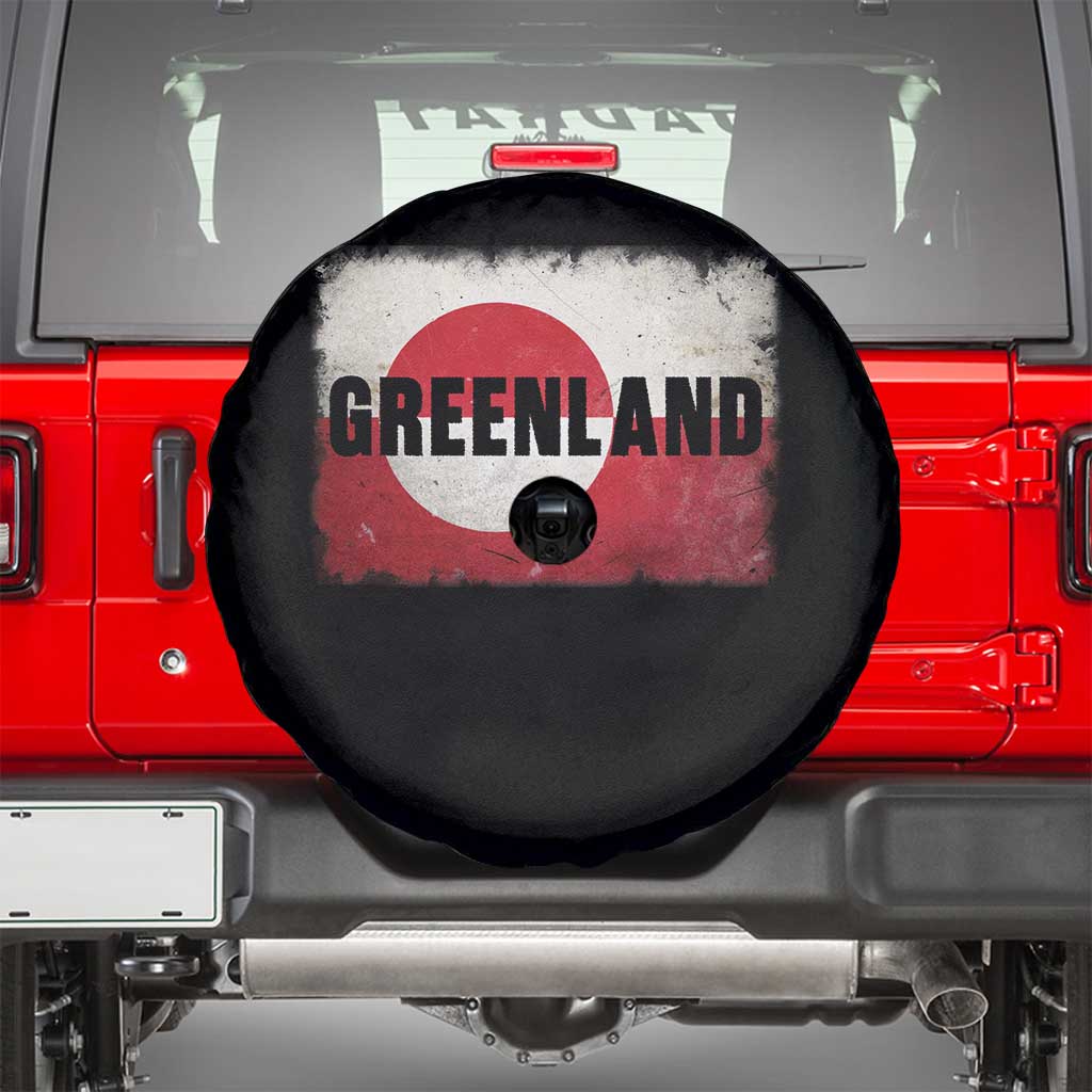 Greenland Pride Patriotic Greenlander Heritage Vintage Flag Spare Tire Cover