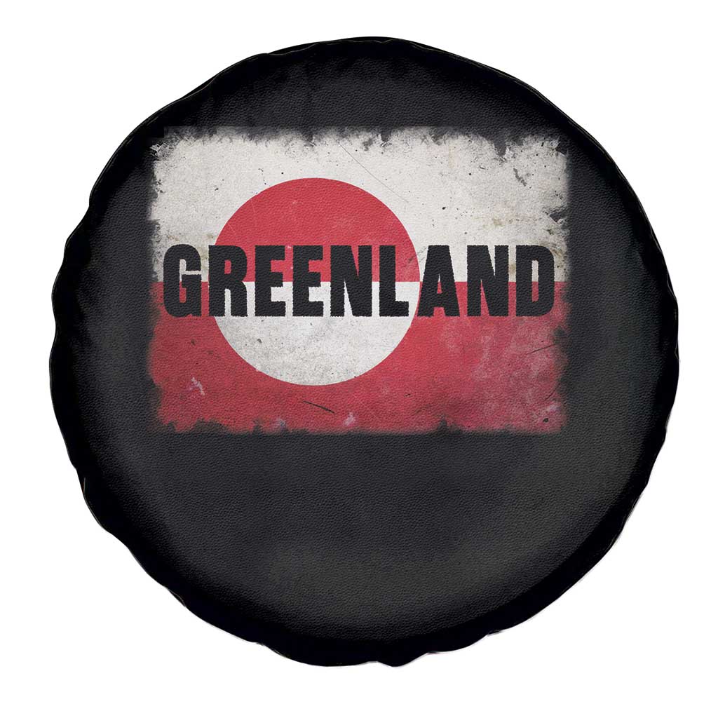 Greenland Pride Patriotic Greenlander Heritage Vintage Flag Spare Tire Cover