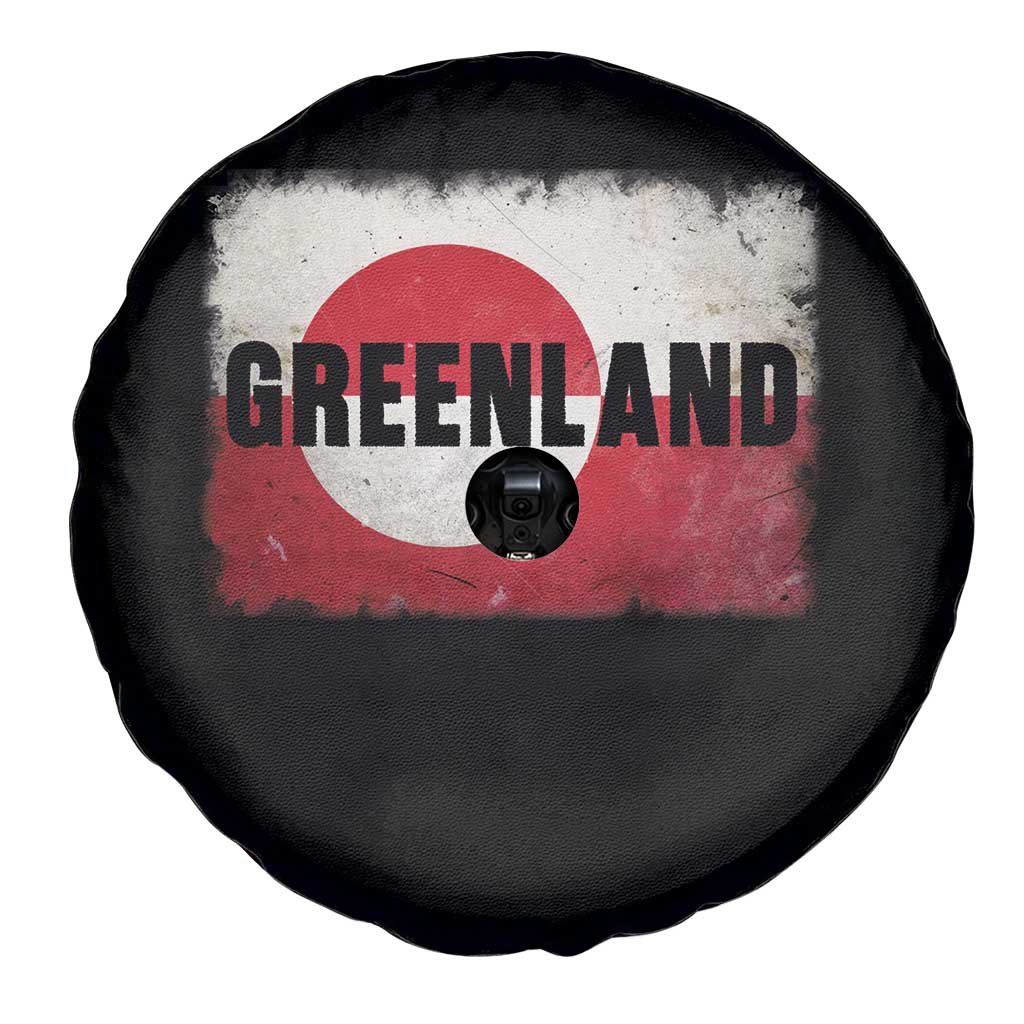 Greenland Pride Patriotic Greenlander Heritage Vintage Flag Spare Tire Cover