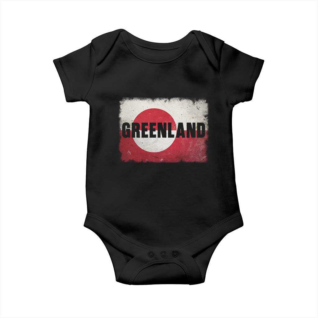 Greenland Pride Patriotic Greenlander Heritage Vintage Flag Baby Onesie