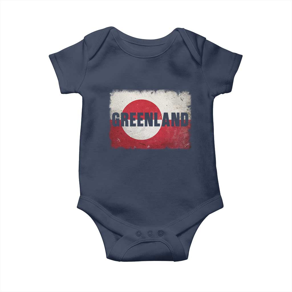 Greenland Pride Patriotic Greenlander Heritage Vintage Flag Baby Onesie