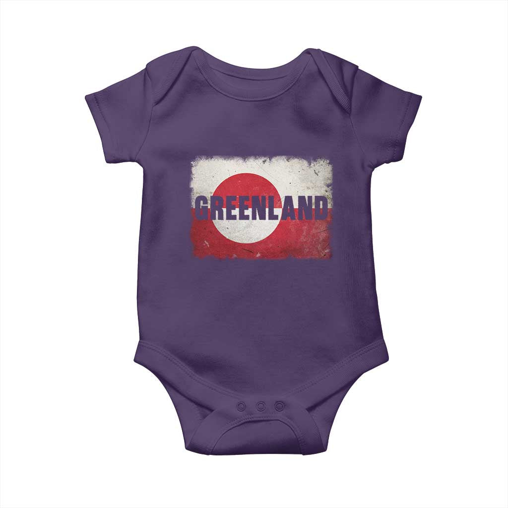 Greenland Pride Patriotic Greenlander Heritage Vintage Flag Baby Onesie