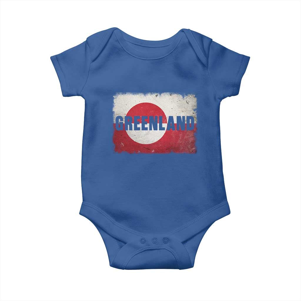 Greenland Pride Patriotic Greenlander Heritage Vintage Flag Baby Onesie