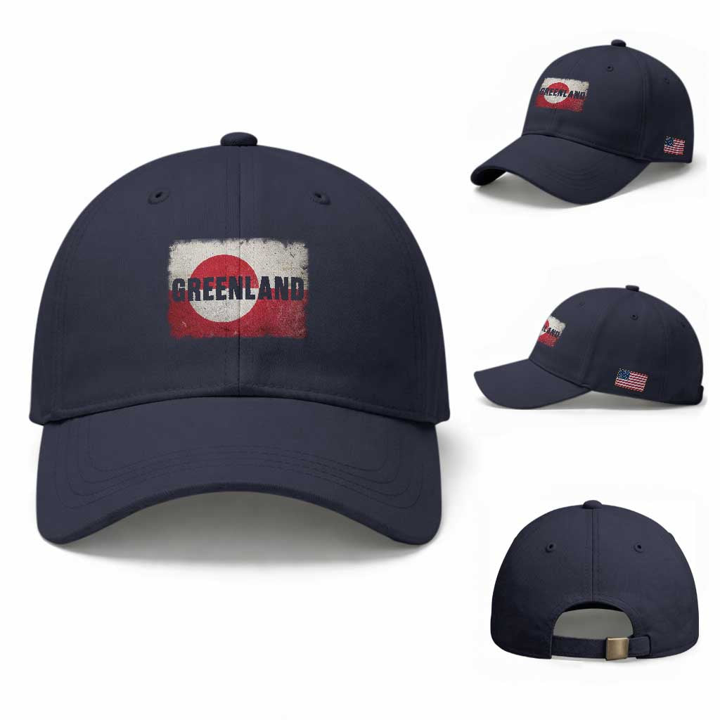 Greenland Pride Patriotic Greenlander Heritage Vintage Flag Baseball Cap