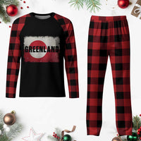 Greenland Pride Patriotic Greenlander Heritage Vintage Flag Plaid Pajama Set