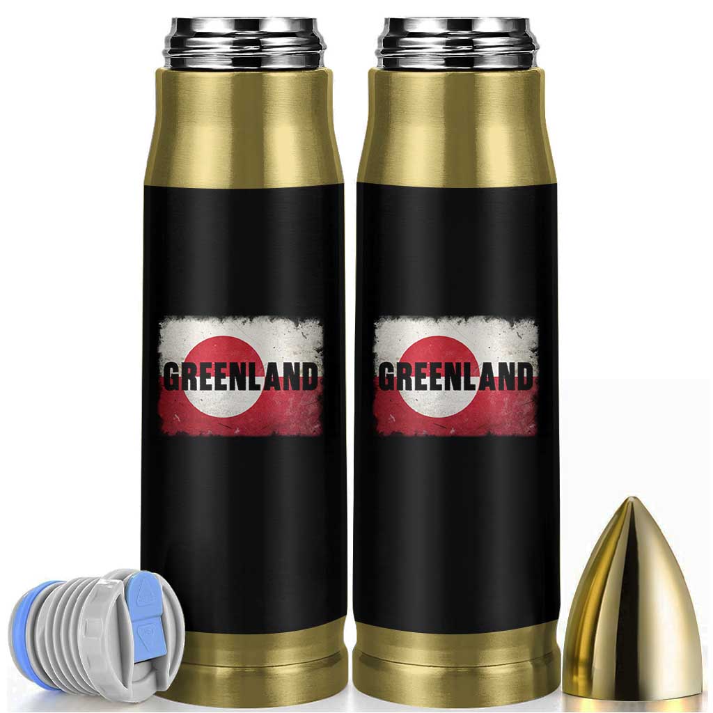Greenland Pride Patriotic Greenlander Heritage Vintage Flag Bullet Tumbler