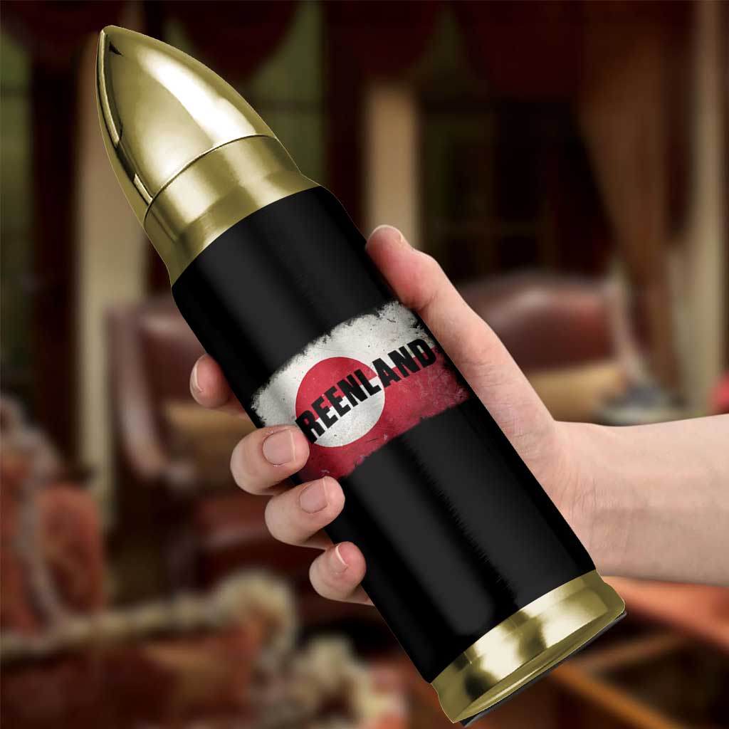 Greenland Pride Patriotic Greenlander Heritage Vintage Flag Bullet Tumbler