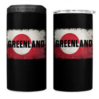 Greenland Pride Patriotic Greenlander Heritage Vintage Flag 4 in 1 Can Cooler Tumbler