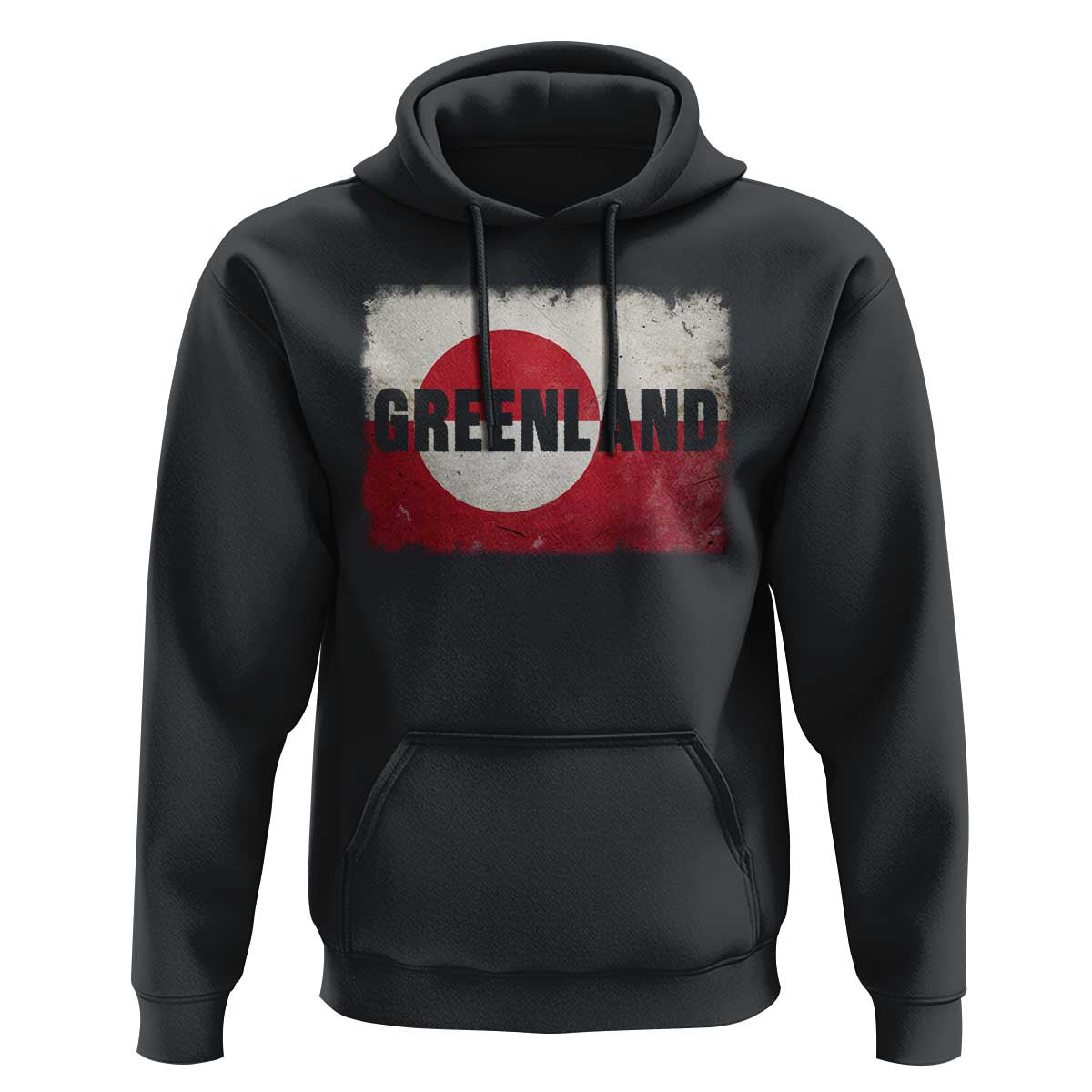 Greenland Pride Patriotic Greenlander Heritage Vintage Flag Hoodie