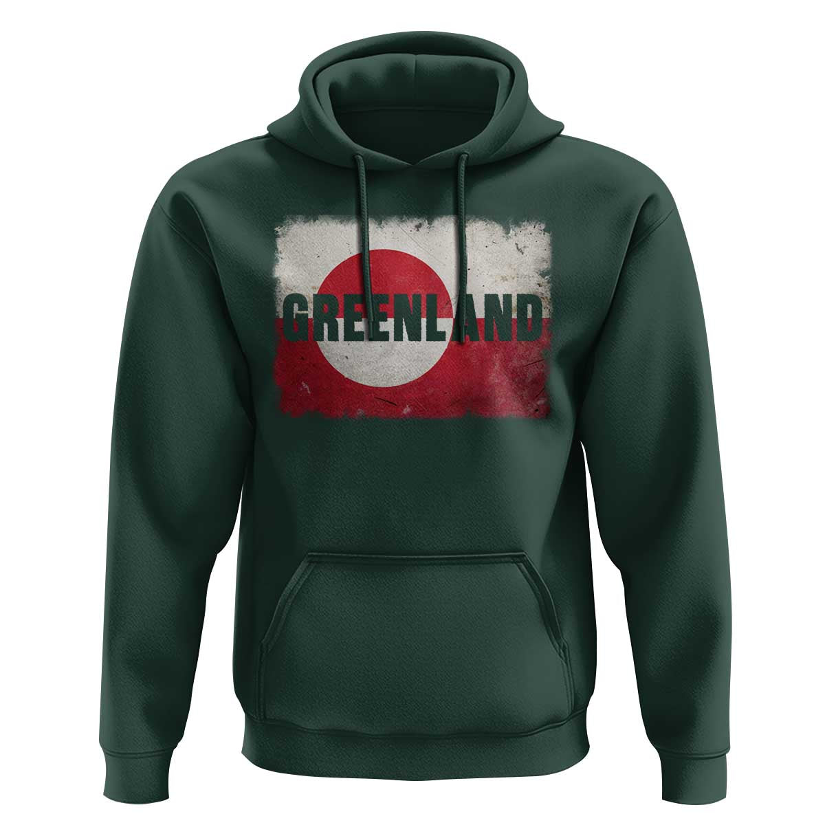 Greenland Pride Patriotic Greenlander Heritage Vintage Flag Hoodie