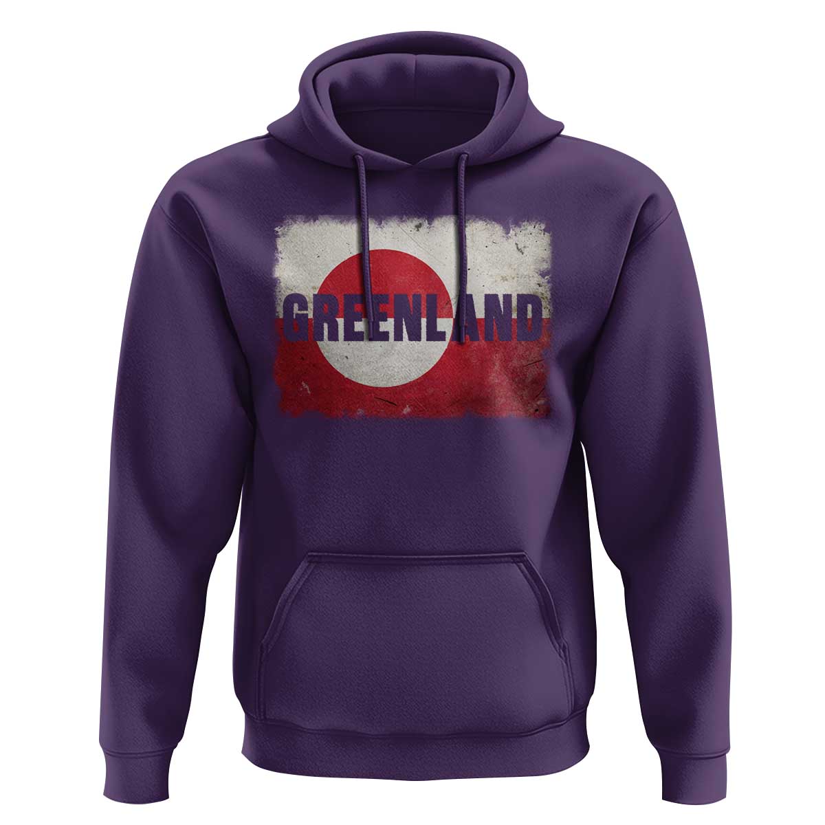 Greenland Pride Patriotic Greenlander Heritage Vintage Flag Hoodie