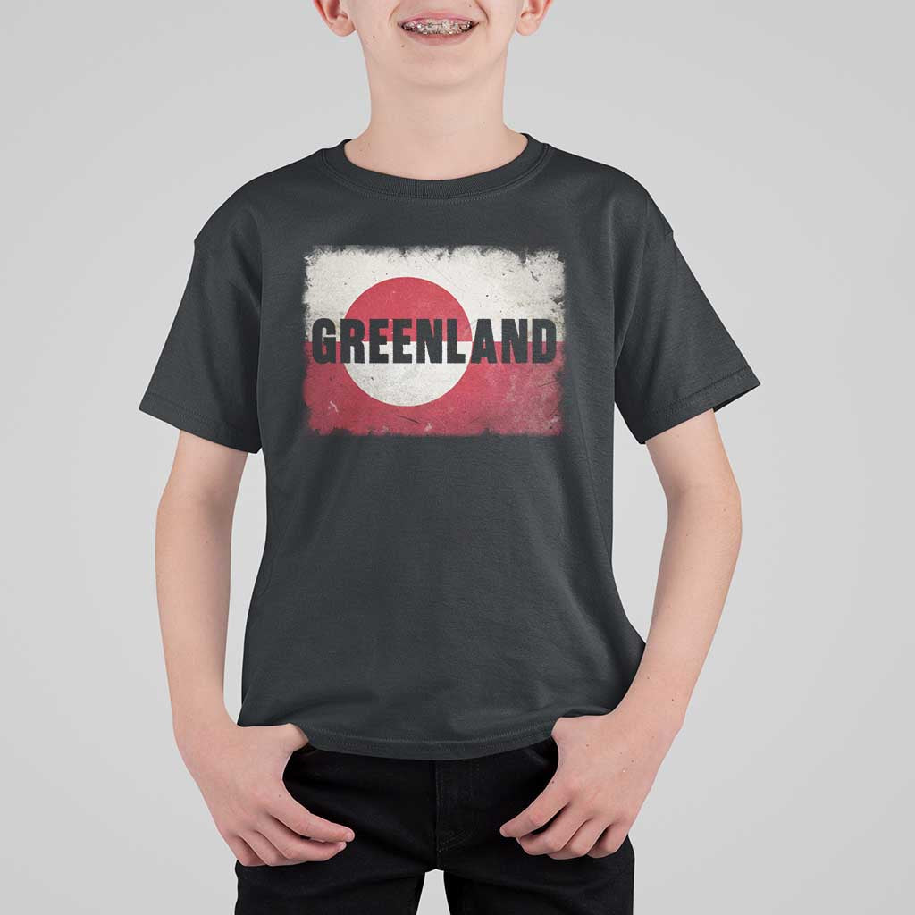 Greenland Pride Patriotic Greenlander Heritage Vintage Flag T Shirt For Kid