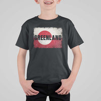 Greenland Pride Patriotic Greenlander Heritage Vintage Flag T Shirt For Kid