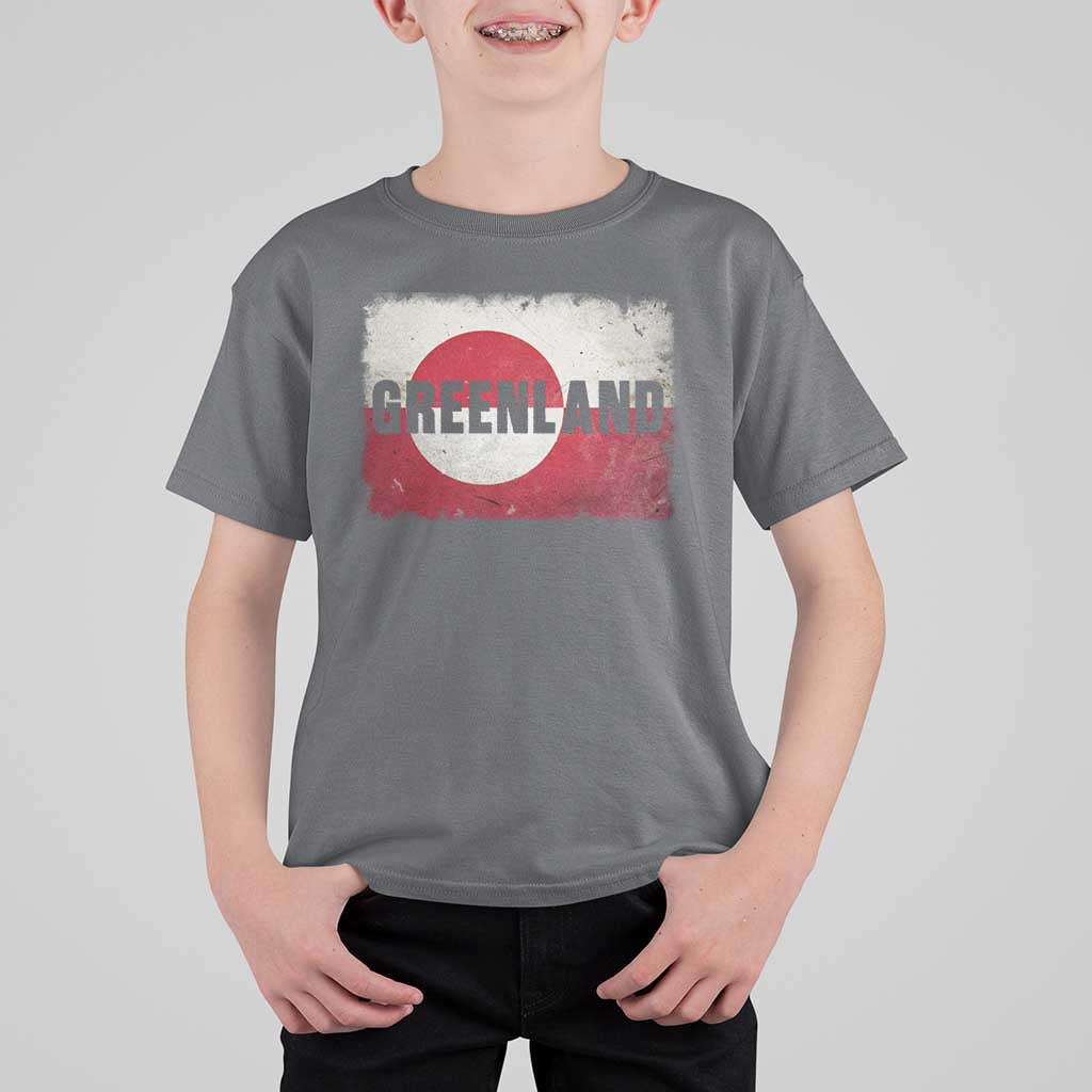 Greenland Pride Patriotic Greenlander Heritage Vintage Flag T Shirt For Kid