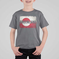 Greenland Pride Patriotic Greenlander Heritage Vintage Flag T Shirt For Kid