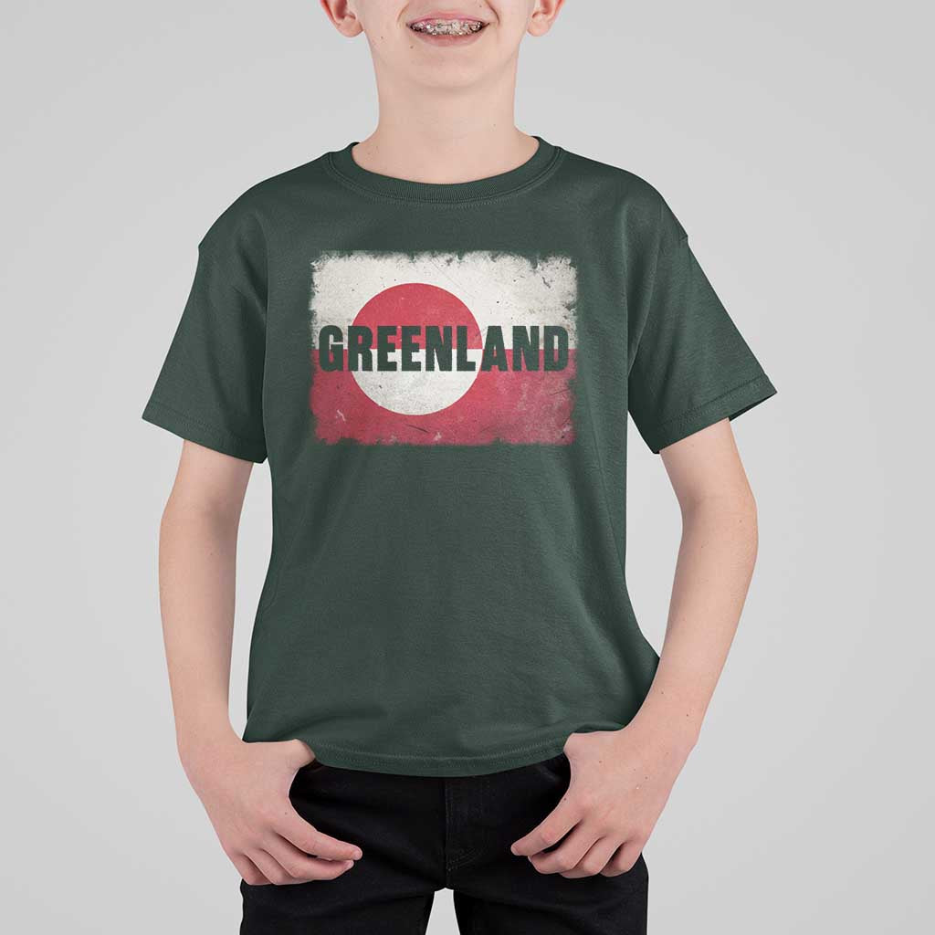 Greenland Pride Patriotic Greenlander Heritage Vintage Flag T Shirt For Kid