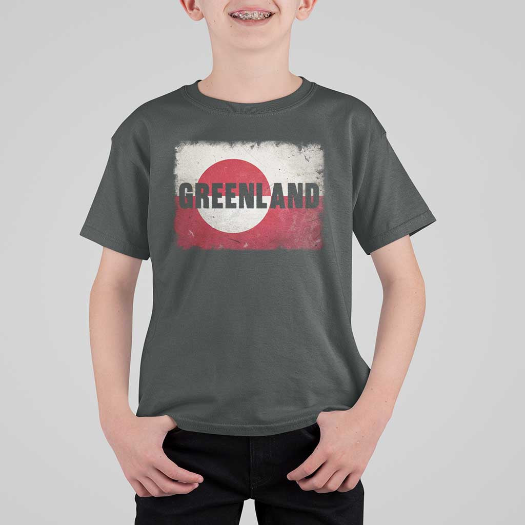 Greenland Pride Patriotic Greenlander Heritage Vintage Flag T Shirt For Kid