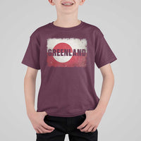 Greenland Pride Patriotic Greenlander Heritage Vintage Flag T Shirt For Kid
