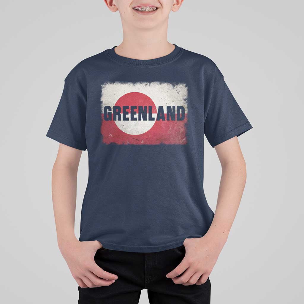 Greenland Pride Patriotic Greenlander Heritage Vintage Flag T Shirt For Kid