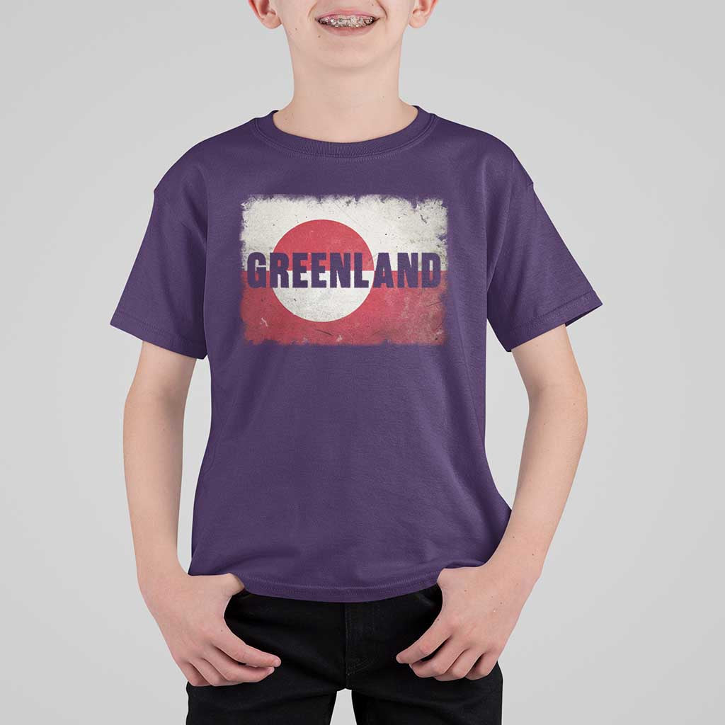Greenland Pride Patriotic Greenlander Heritage Vintage Flag T Shirt For Kid