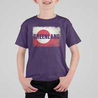 Greenland Pride Patriotic Greenlander Heritage Vintage Flag T Shirt For Kid
