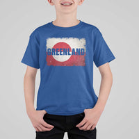Greenland Pride Patriotic Greenlander Heritage Vintage Flag T Shirt For Kid