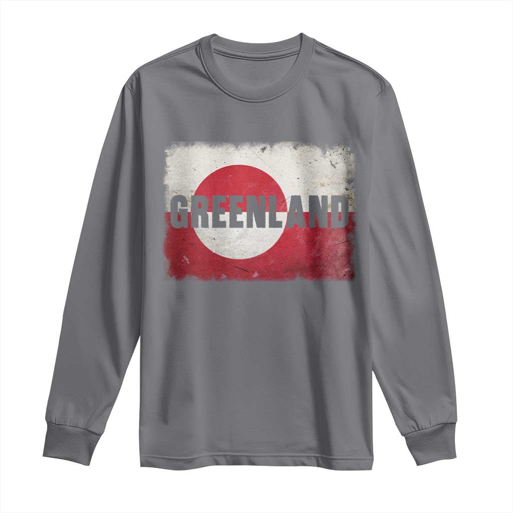 Greenland Pride Patriotic Greenlander Heritage Vintage Flag Long Sleeve Shirt