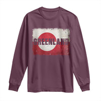 Greenland Pride Patriotic Greenlander Heritage Vintage Flag Long Sleeve Shirt