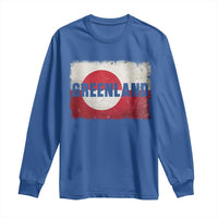 Greenland Pride Patriotic Greenlander Heritage Vintage Flag Long Sleeve Shirt