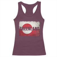 Greenland Pride Patriotic Greenlander Heritage Vintage Flag Racerback Tank Top