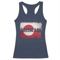 Greenland Pride Patriotic Greenlander Heritage Vintage Flag Racerback Tank Top