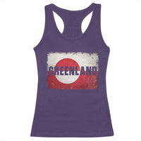 Greenland Pride Patriotic Greenlander Heritage Vintage Flag Racerback Tank Top