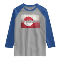Greenland Pride Patriotic Greenlander Heritage Vintage Flag Raglan Shirt