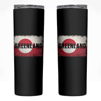 Greenland Pride Patriotic Greenlander Heritage Vintage Flag Skinny Tumbler
