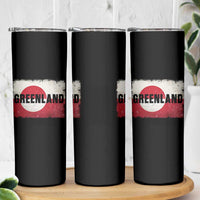 Greenland Pride Patriotic Greenlander Heritage Vintage Flag Skinny Tumbler