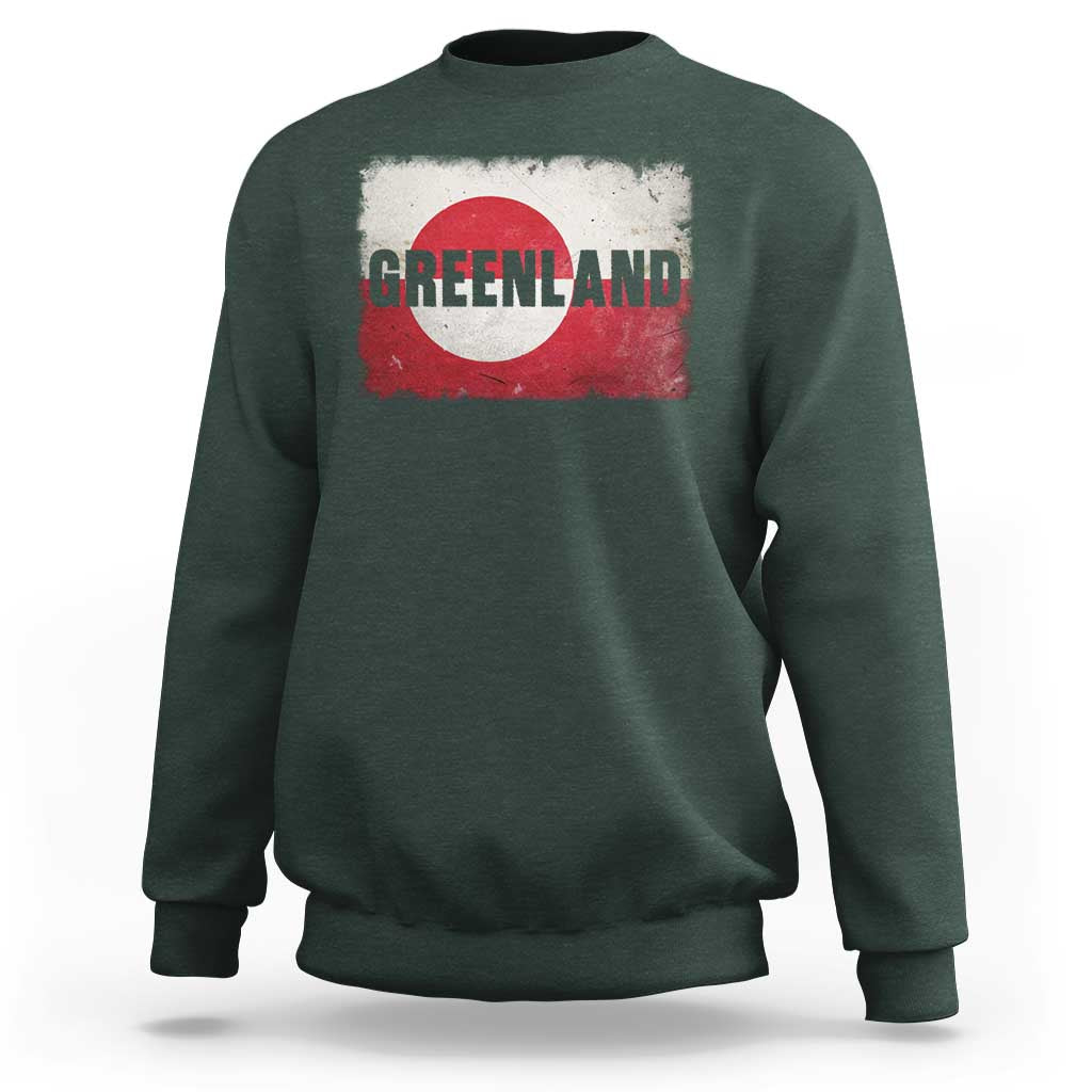 Greenland Pride Patriotic Greenlander Heritage Vintage Flag Sweatshirt