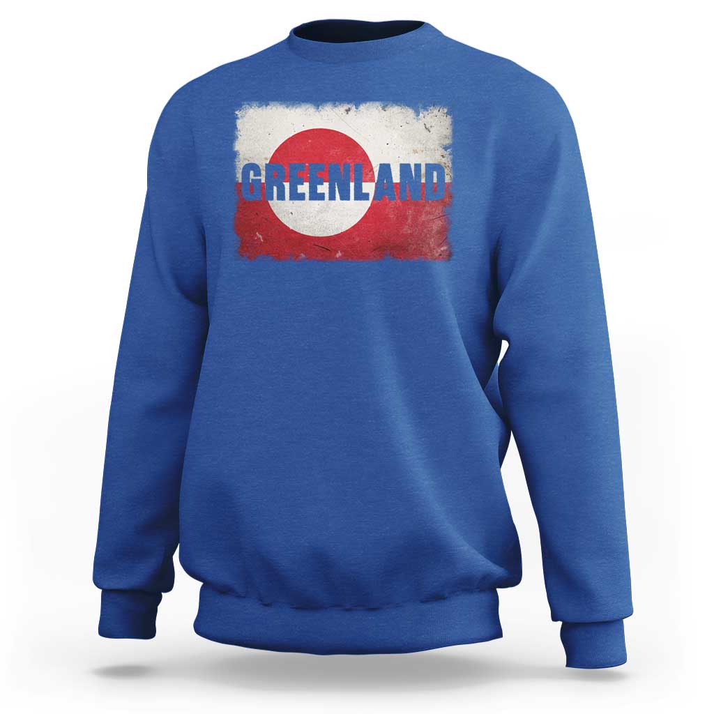 Greenland Pride Patriotic Greenlander Heritage Vintage Flag Sweatshirt