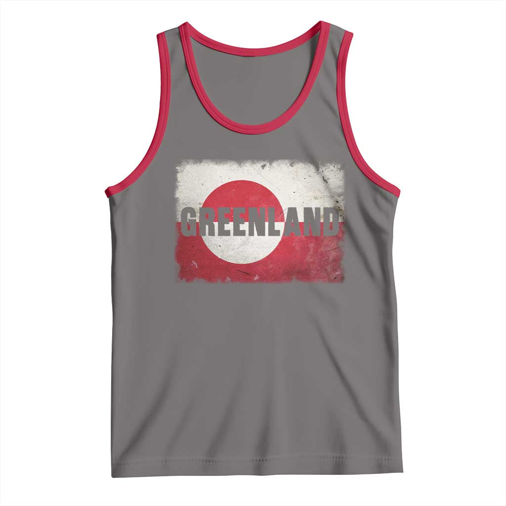 Greenland Pride Patriotic Greenlander Heritage Vintage Flag Tank Top
